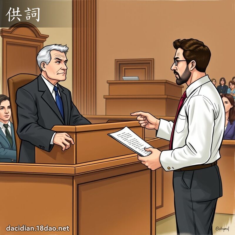 供詞 - 國語大辭典配圖