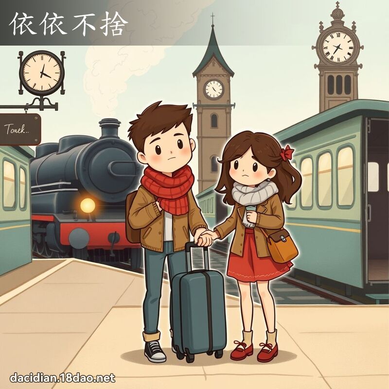 依依不捨 - 國語大辭典配圖