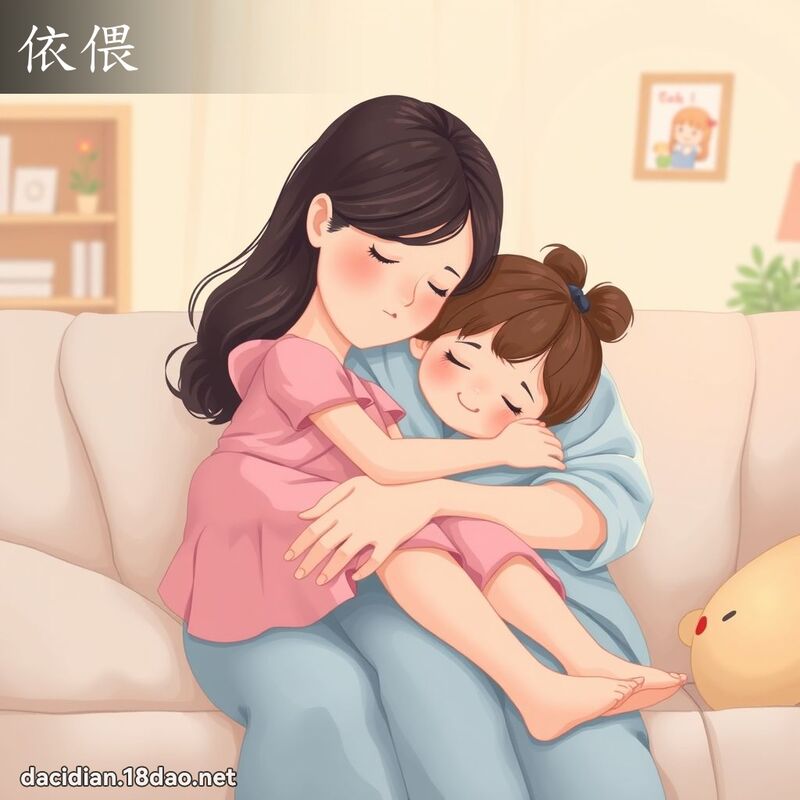 依偎 - 國語大辭典配圖