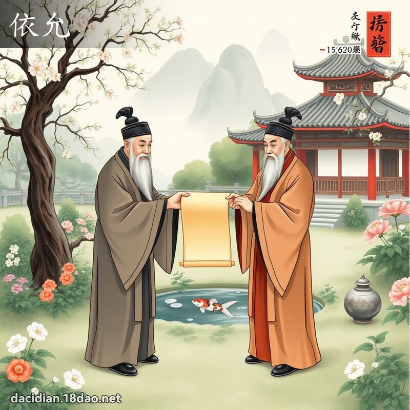 依允 - 國語大辭典配圖