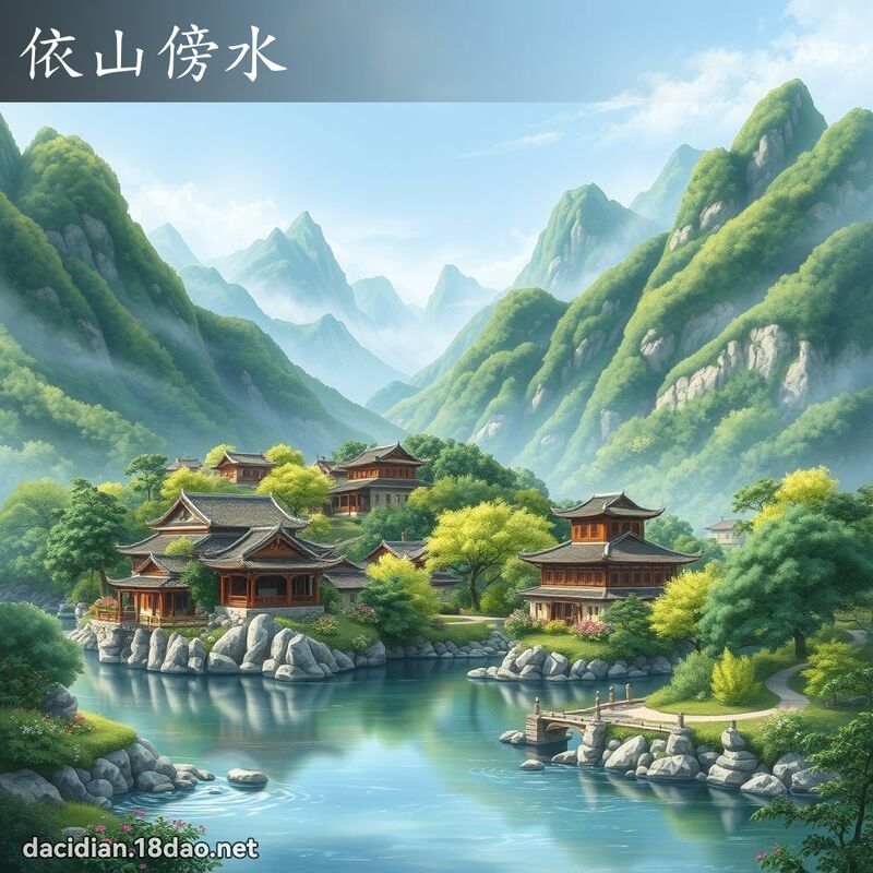 依山傍水 - 国语大辞典配图