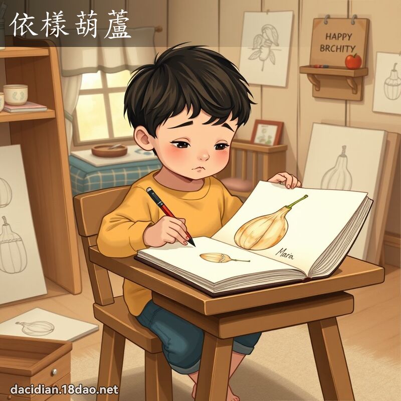 依樣葫蘆 - 國語大辭典配圖