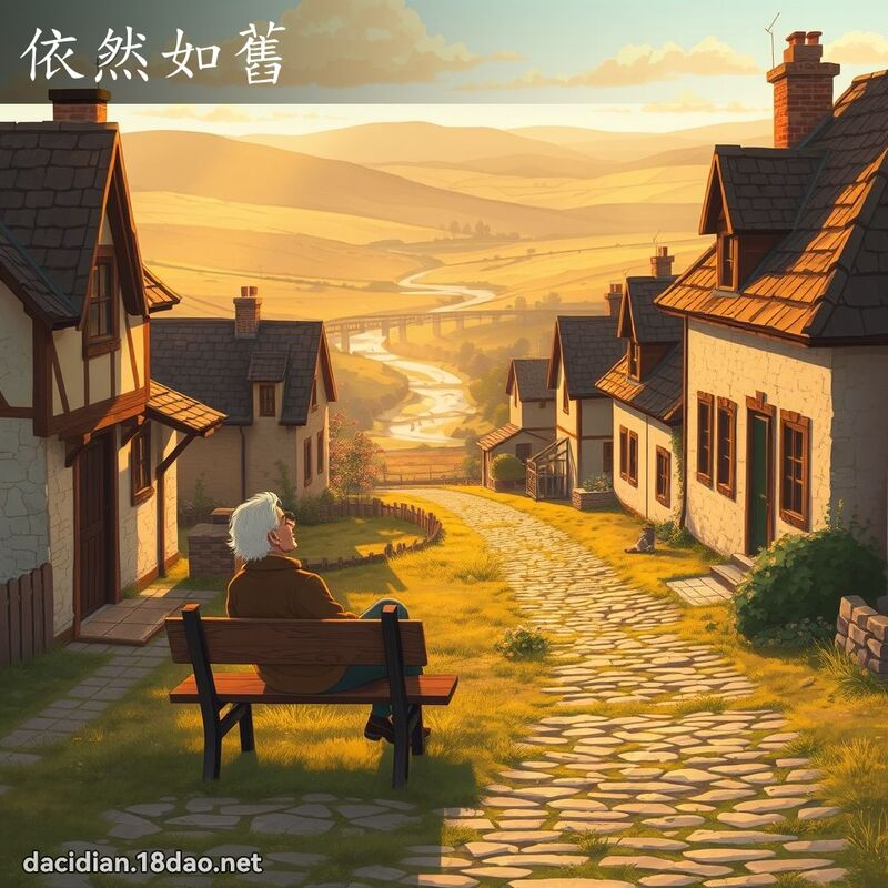 依然如旧 - 国语大辞典配图