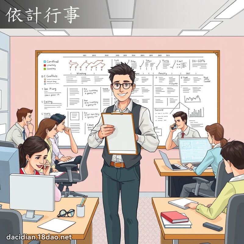 依计行事 - 国语大辞典配图
