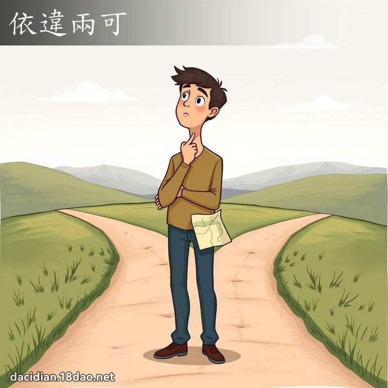 依違兩可 - 國語大辭典配圖