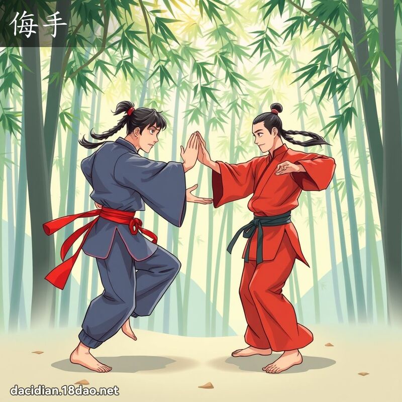 侮手 - 國語大辭典配圖