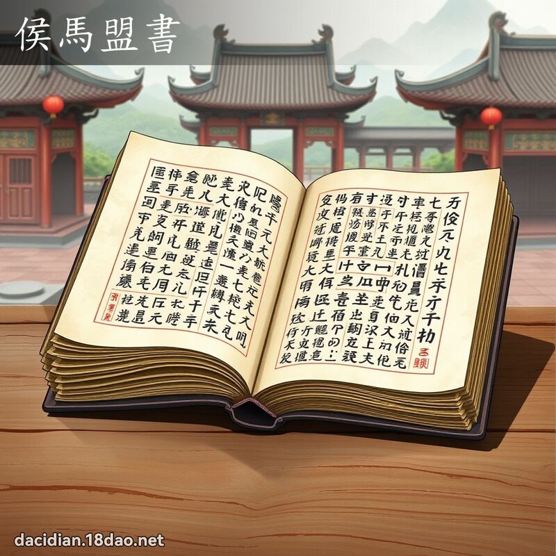侯马盟书 - 国语大辞典配图