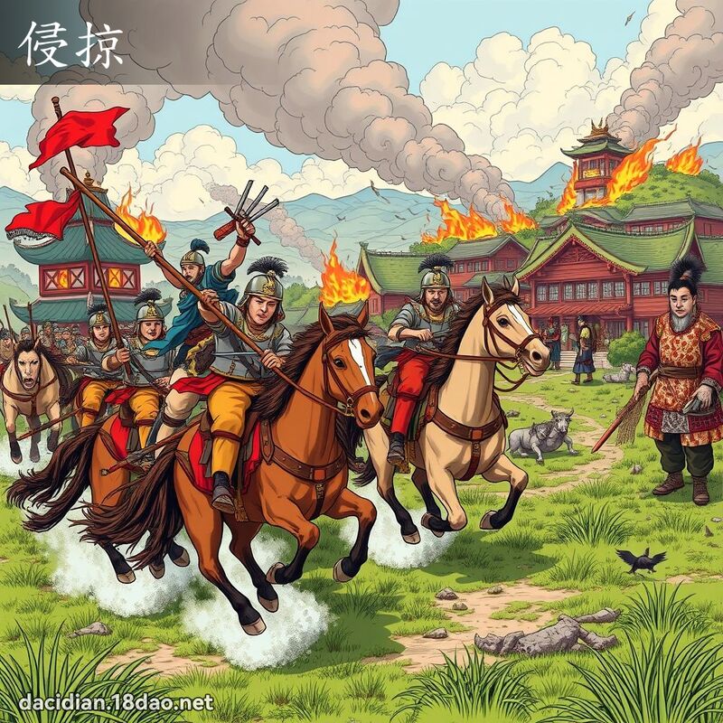 侵掠 - 国语大辞典配图