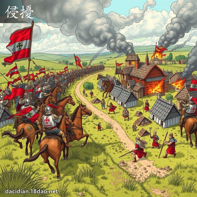 侵扰 - 国语大辞典配图