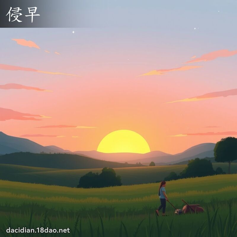 侵早 - 国语大辞典配图