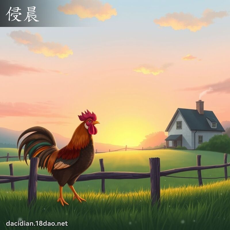 侵晨 - 国语大辞典配图