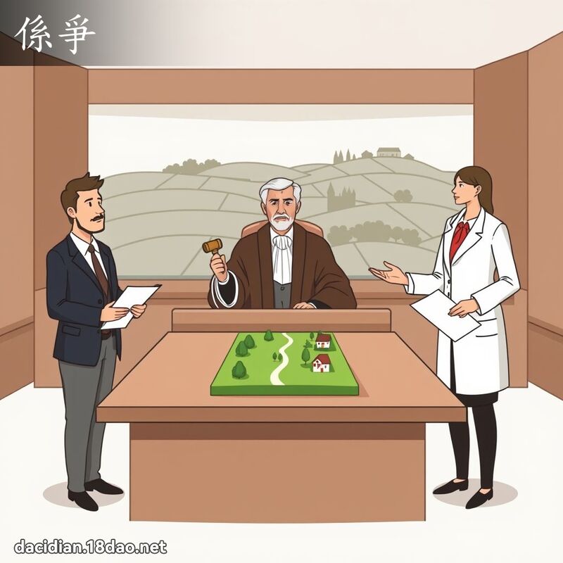 係爭 - 国语大辞典配图