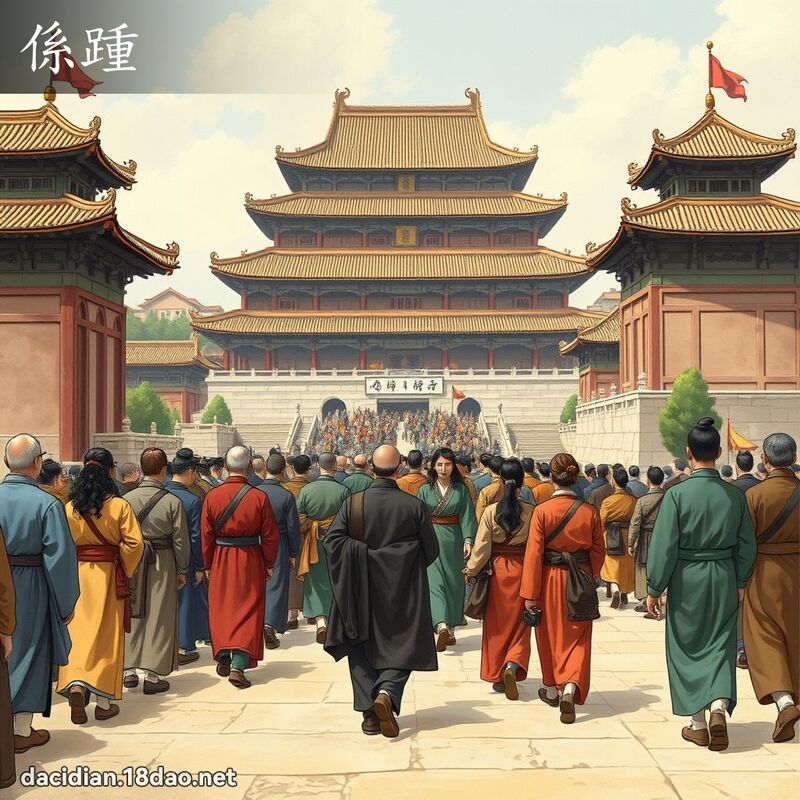 係踵 - 国语大辞典配图