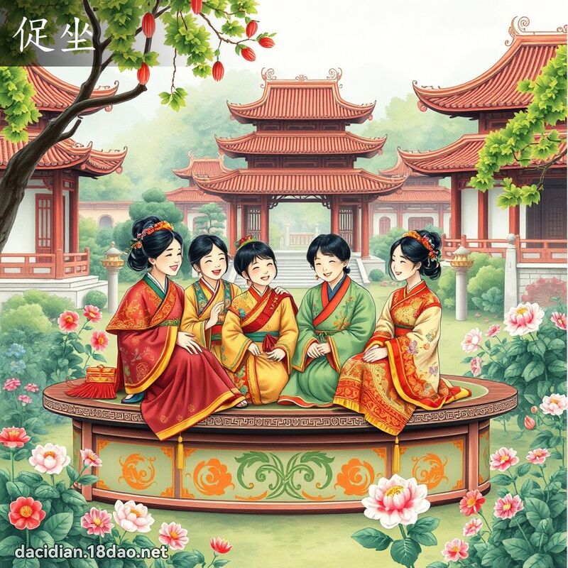 促坐 - 國語大辭典配圖