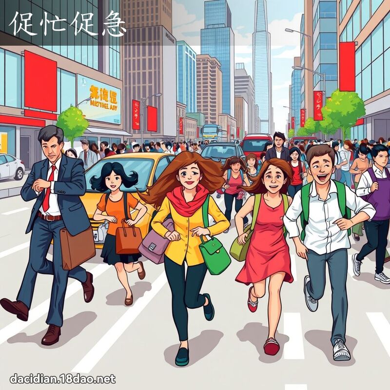促忙促急 - 國語大辭典配圖