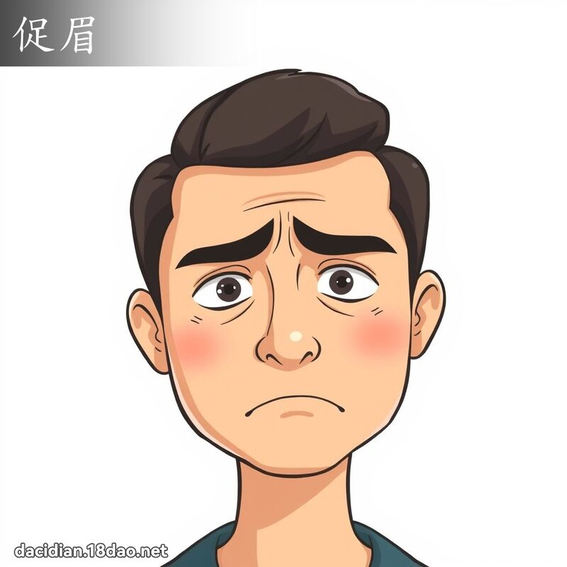 促眉 - 国语大辞典配图