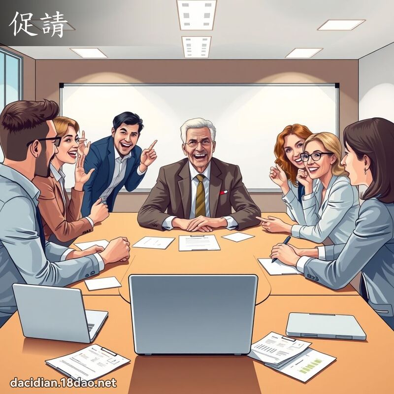 促请 - 国语大辞典配图