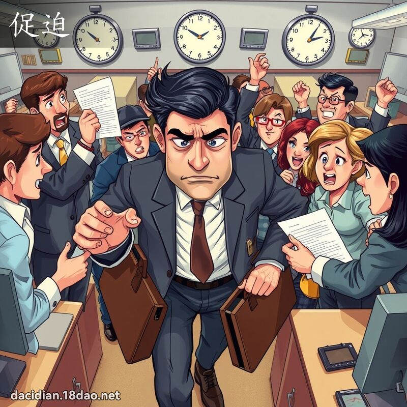 促迫 - 国语大辞典配图