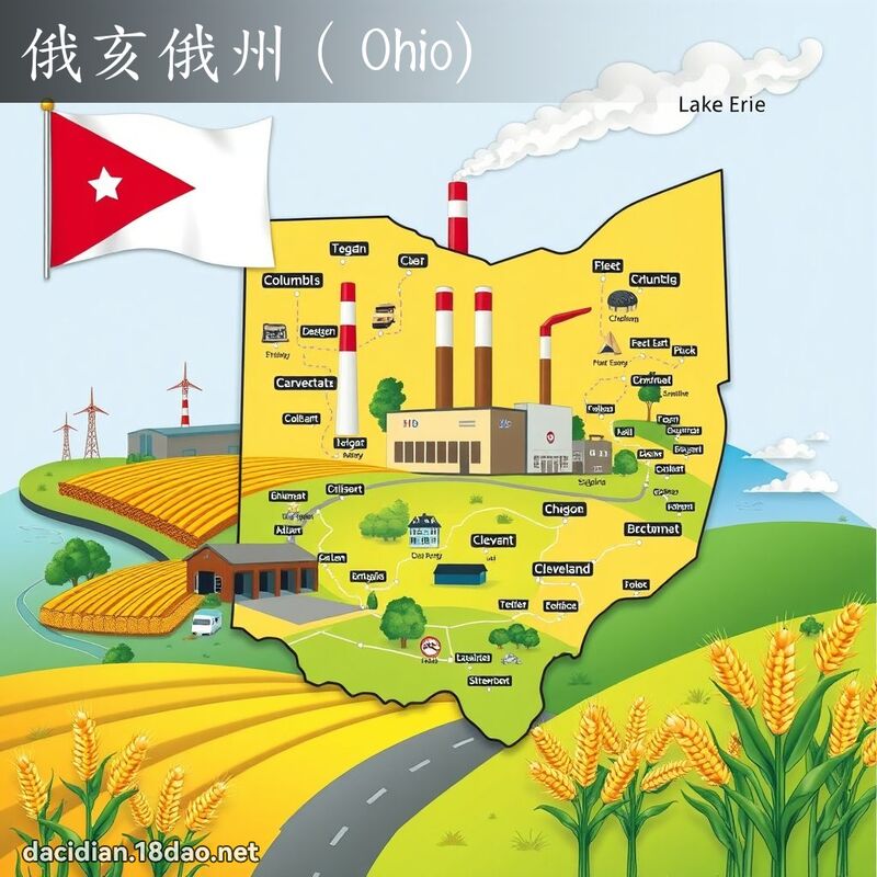 俄亥俄州（Ohio) - 國語大辭典配圖