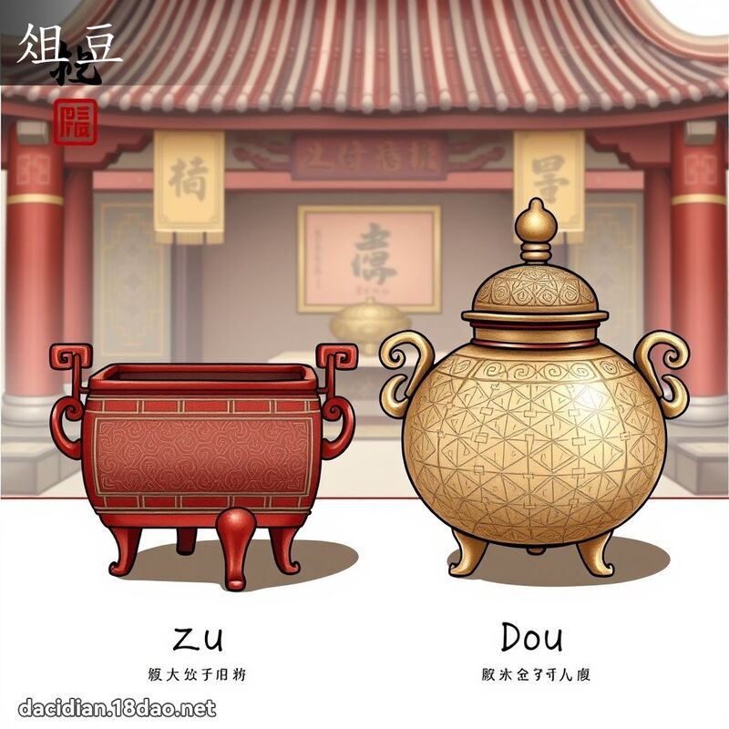 俎豆 - 國語大辭典配圖