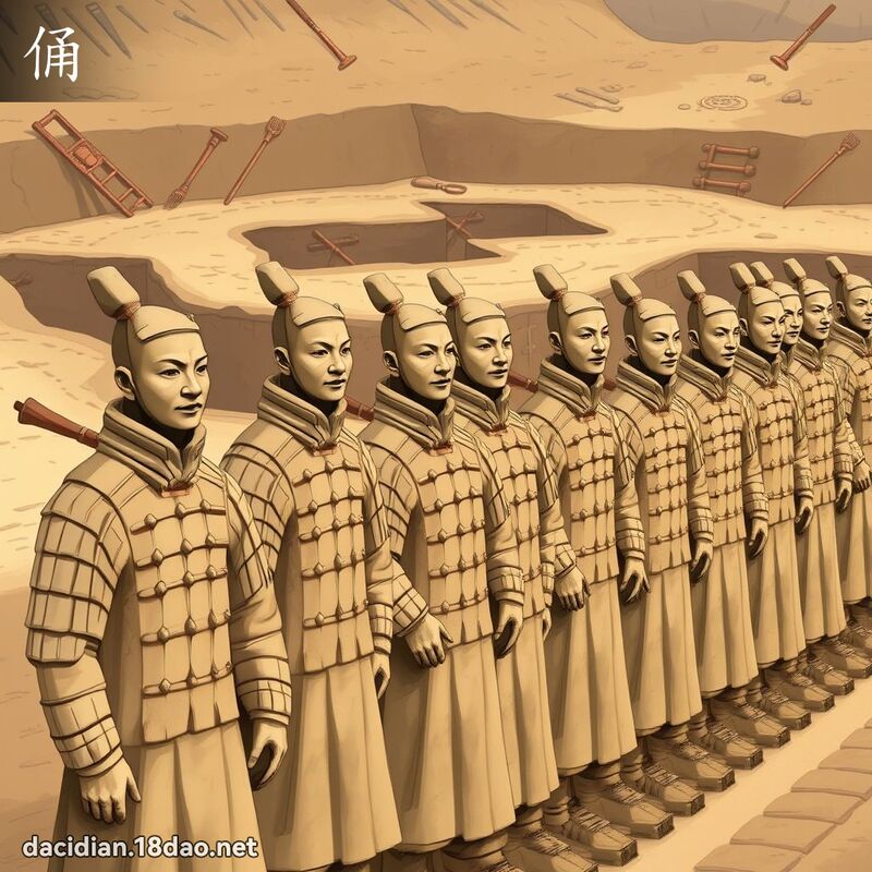 俑 - 國語大辭典配圖