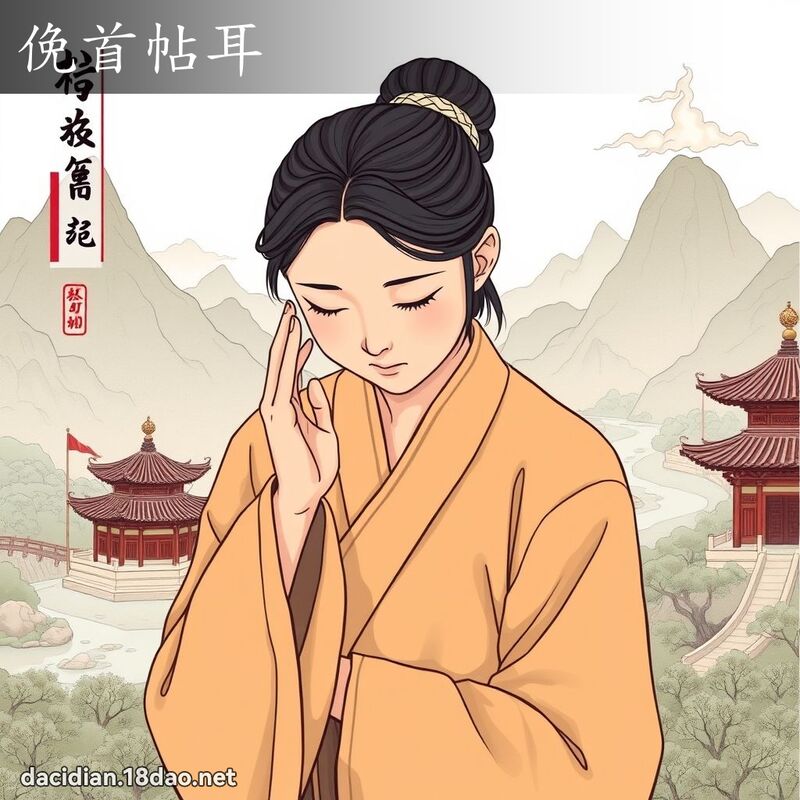 俛首帖耳 - 国语大辞典配图