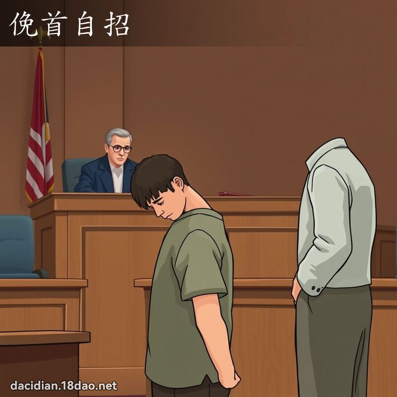 俛首自招 - 國語大辭典配圖