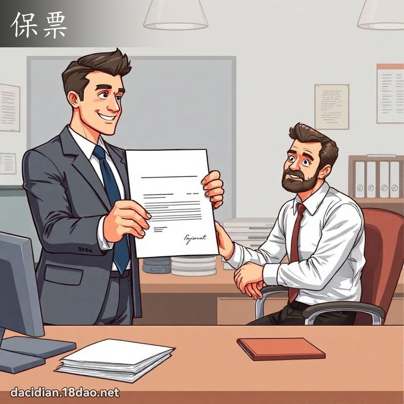 保票 - 國語大辭典配圖