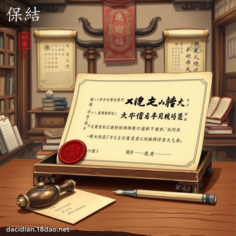 保结 - 国语大辞典配图