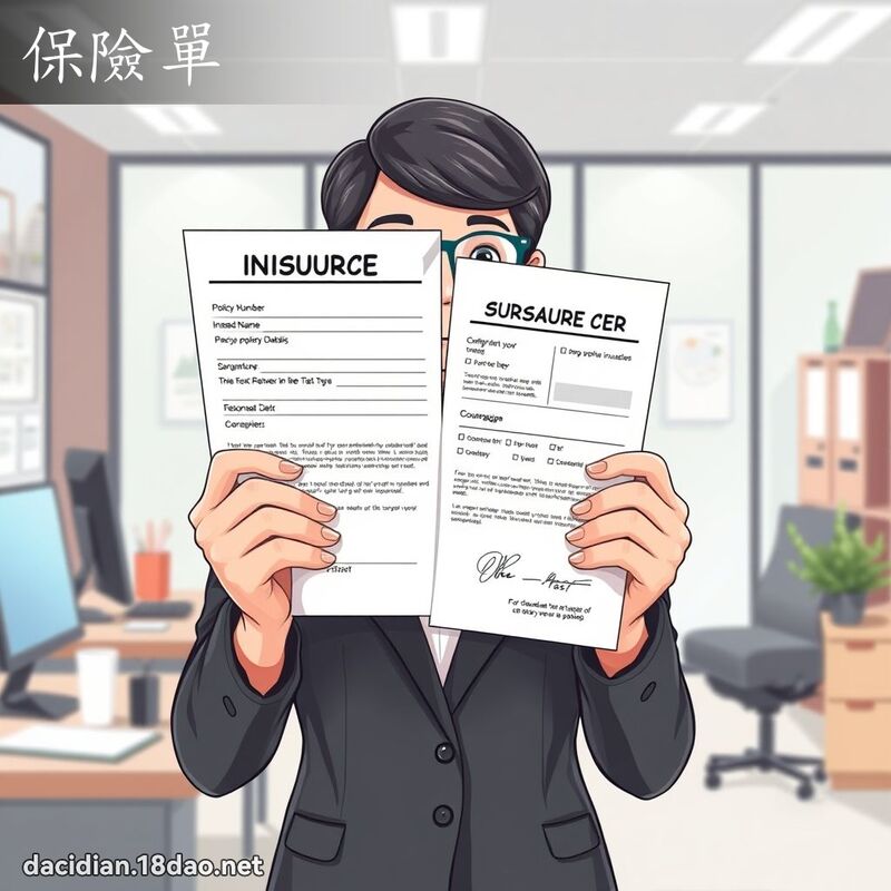 保险单 - 国语大辞典配图
