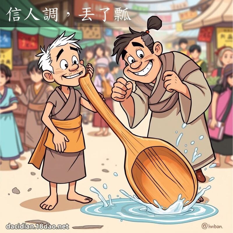 信人調，丟了瓢 - 國語大辭典配圖