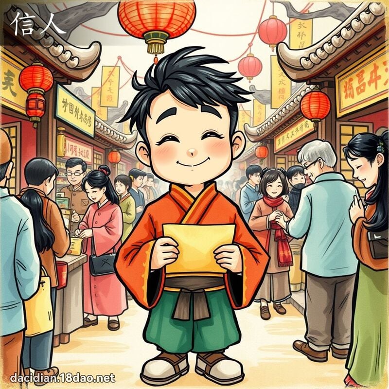 信人 - 国语大辞典配图