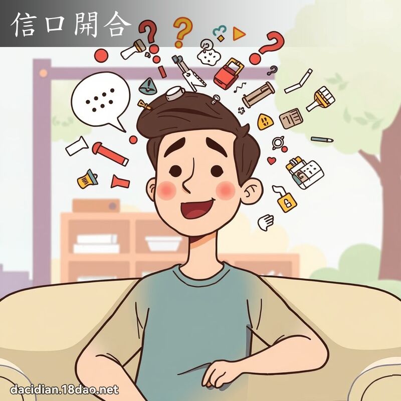 信口开合 - 国语大辞典配图