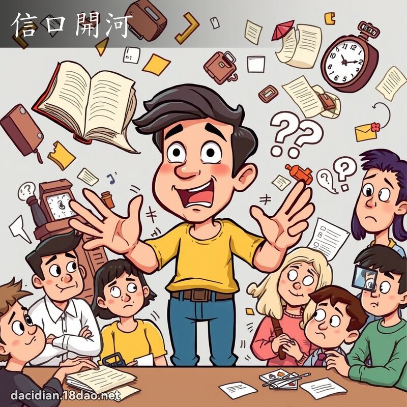 信口开河 - 国语大辞典配图