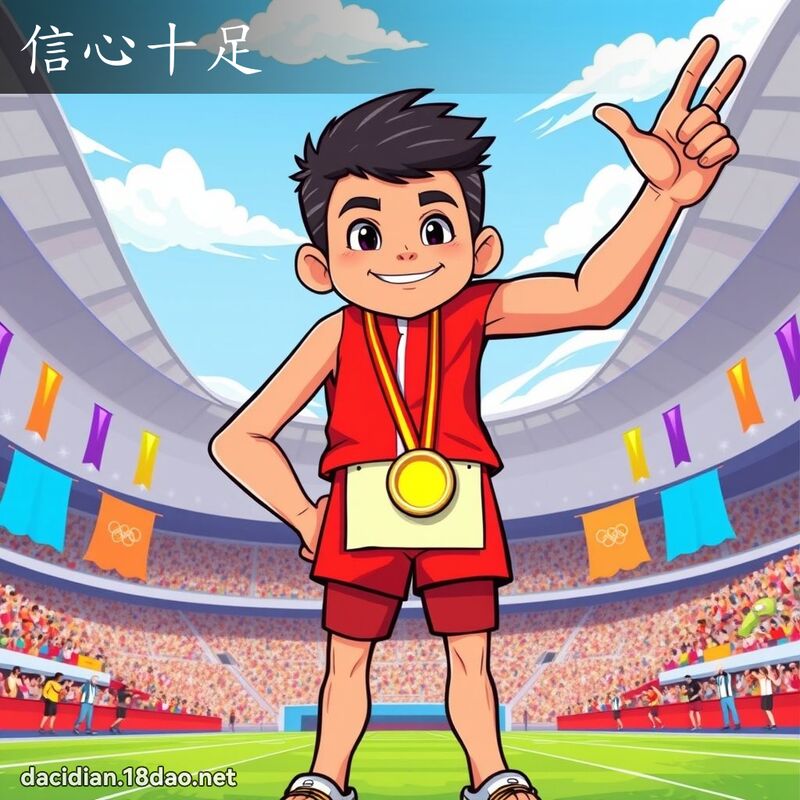 信心十足 - 國語大辭典配圖