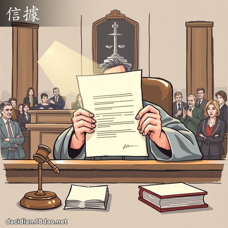 信據 - 國語大辭典配圖