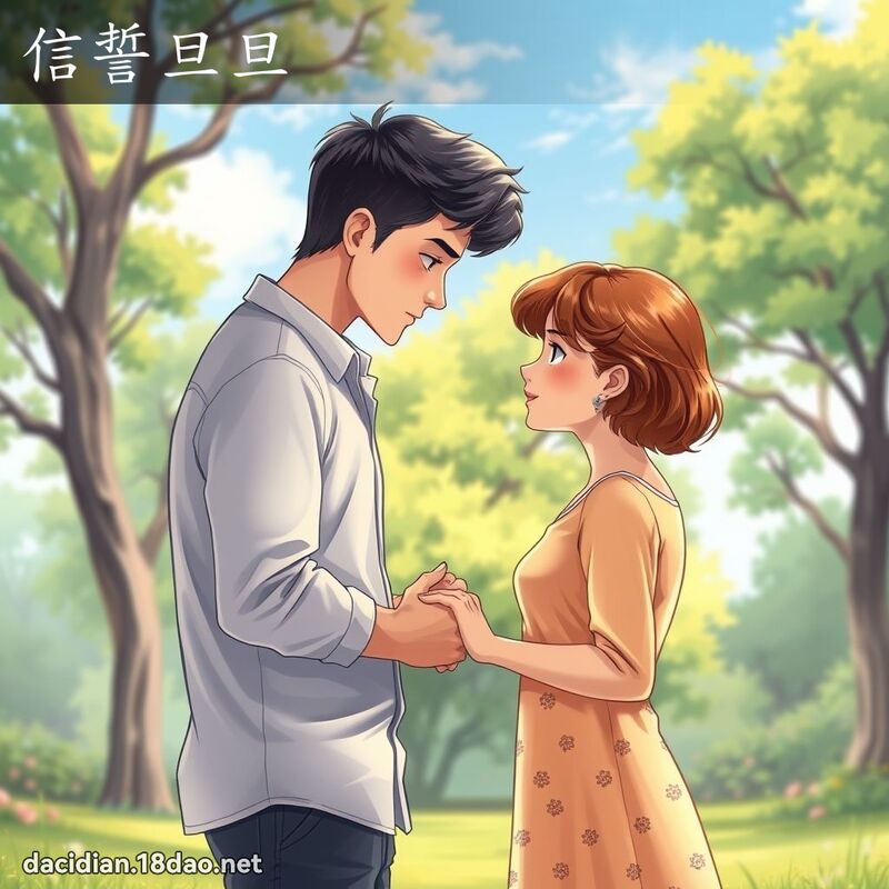信誓旦旦 - 國語大辭典配圖