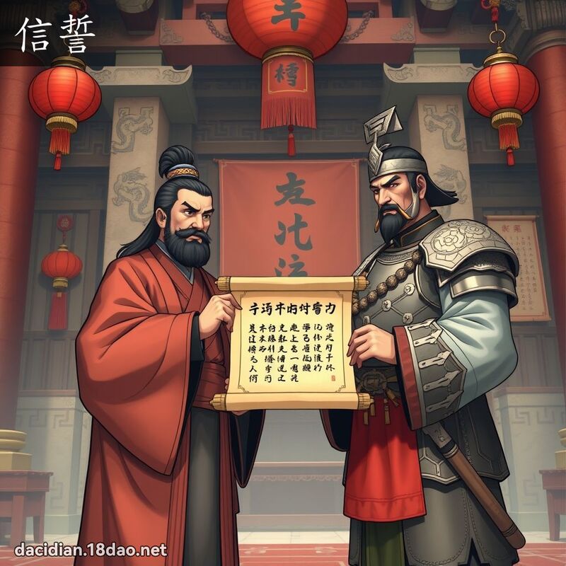 信誓 - 國語大辭典配圖