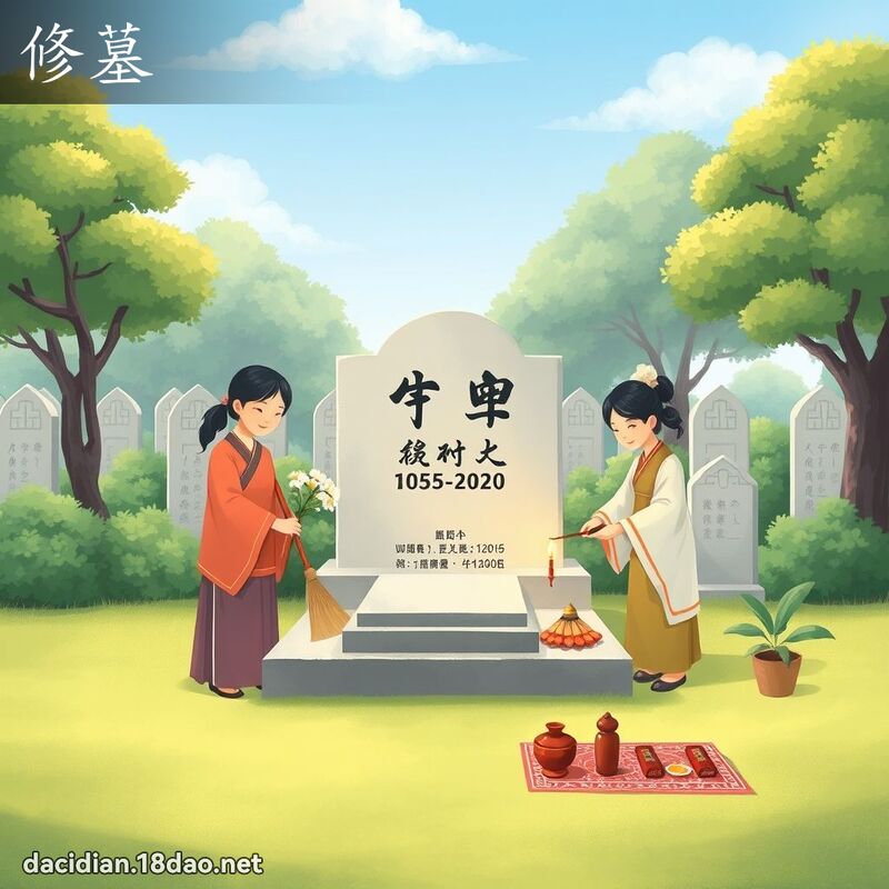 修墓 - 國語大辭典配圖