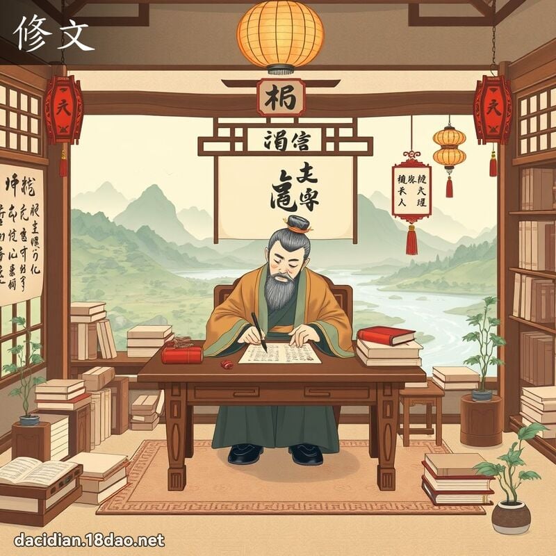修文 - 國語大辭典配圖