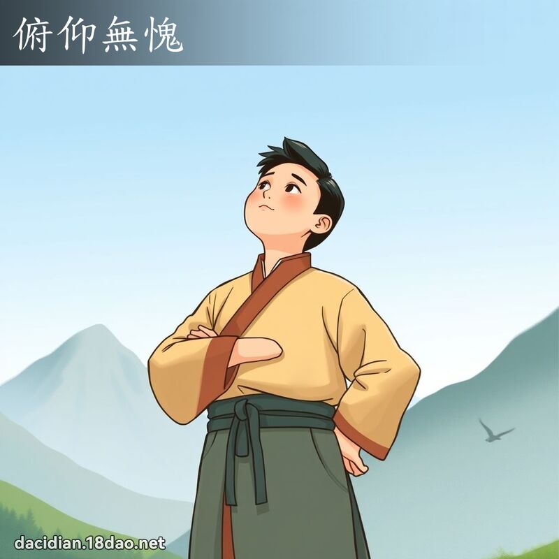 俯仰無愧 - 國語大辭典配圖