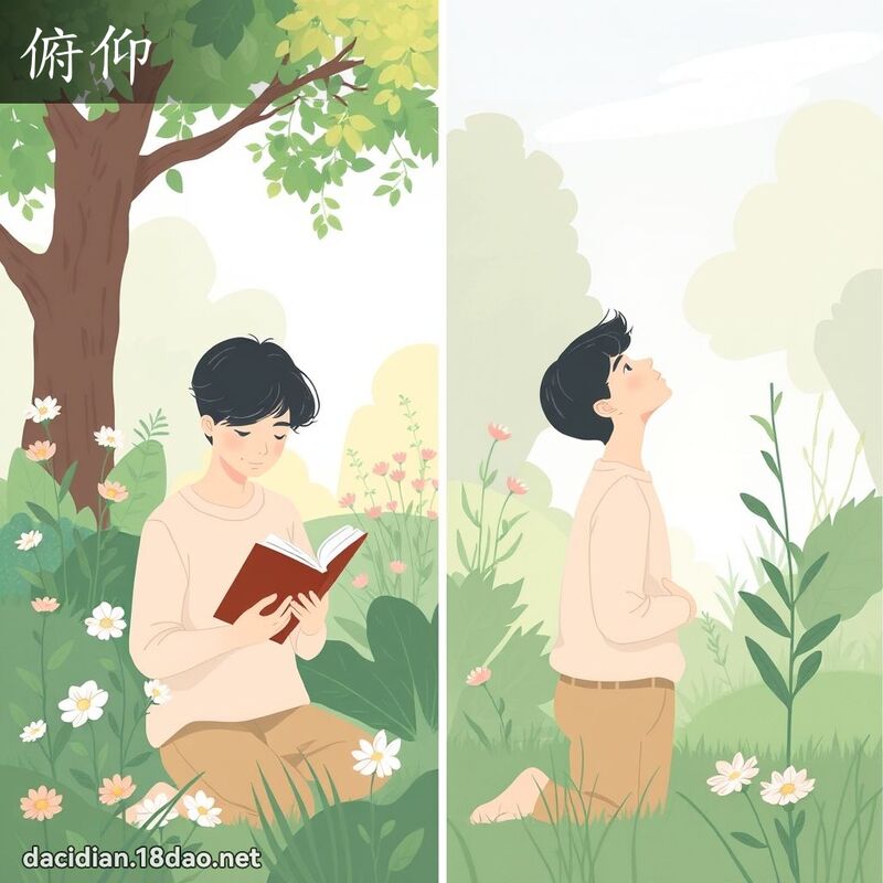 俯仰 - 國語大辭典配圖