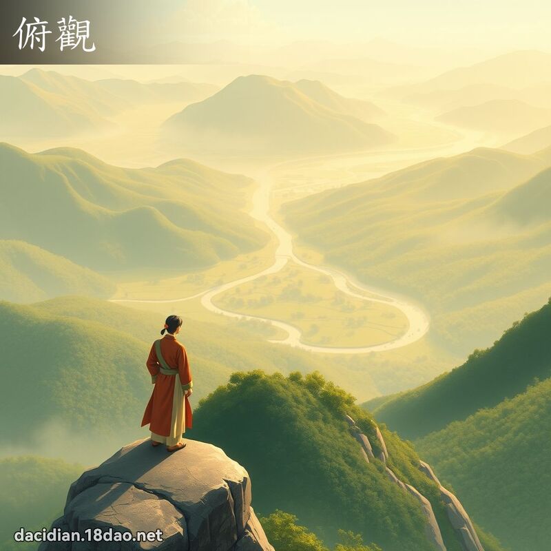 俯观 - 国语大辞典配图