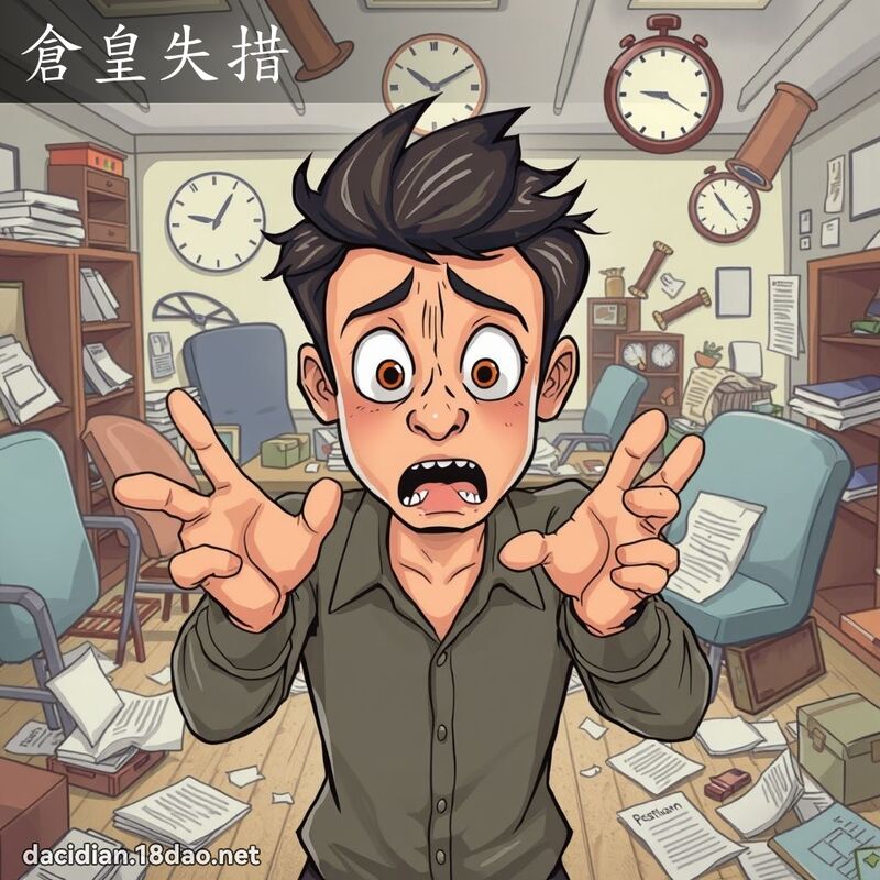 仓皇失措 - 国语大辞典配图