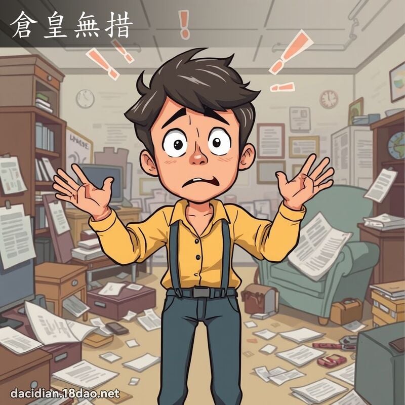 仓皇无措 - 国语大辞典配图