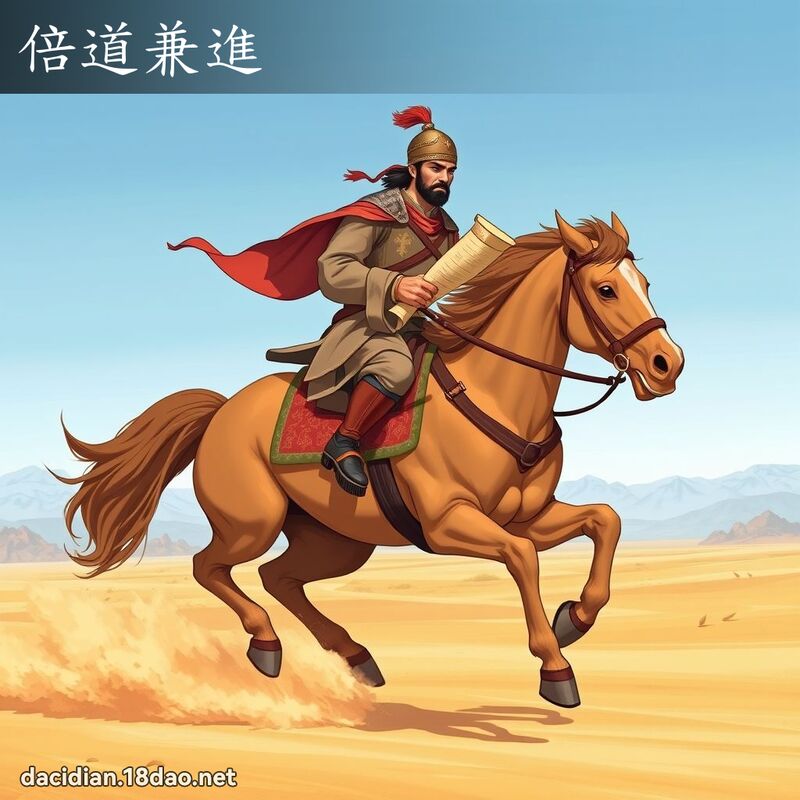 倍道兼进 - 国语大辞典配图