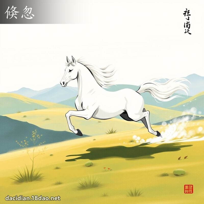 倏忽 - 國語大辭典配圖