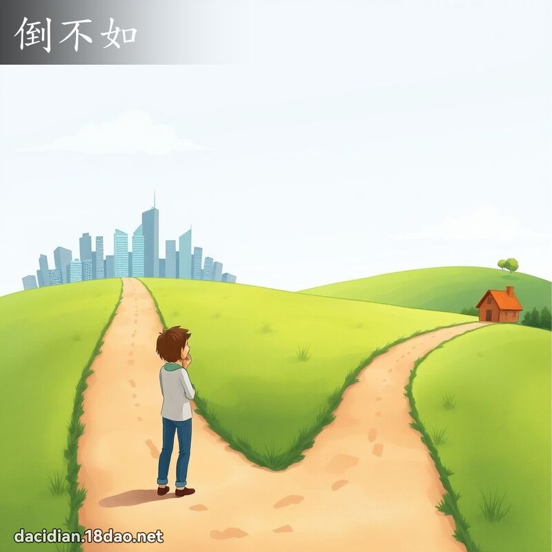 倒不如 - 国语大辞典配图