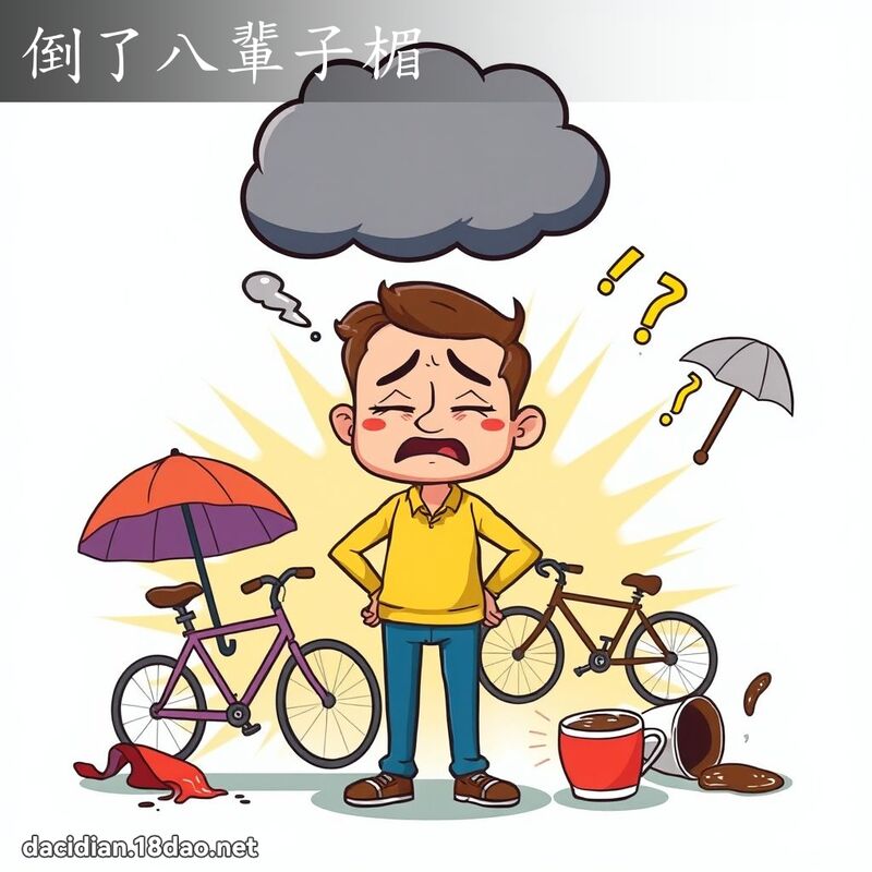 倒了八輩子楣 - 國語大辭典配圖