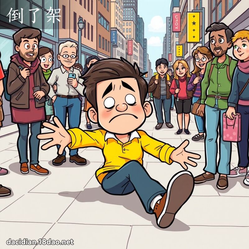 倒了架 - 国语大辞典配图